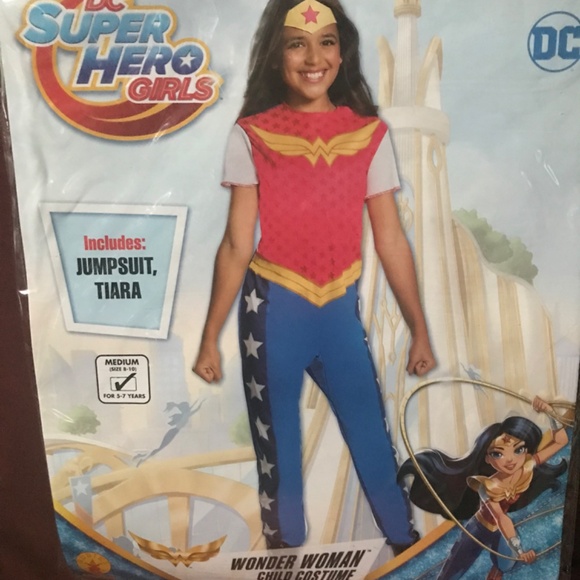 Halloween Wonder Woman Child Costume New with tag Size Medium - Picture 6 of 10